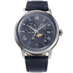 Orient Bambino RA-AK0806L30B analog herrklocka med blå urtavla och armband i läder
