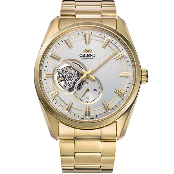 Orient Contemporary RA-AR0007S30B analog herrklocka med silver urtavla och armband i rostfritt stål
