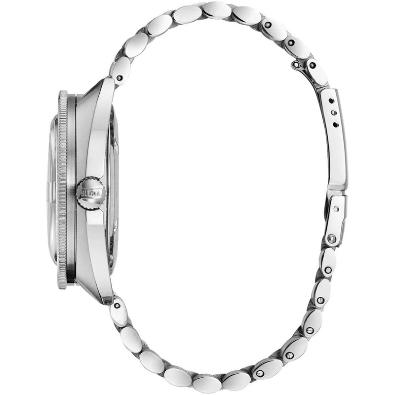 Bulova Devil Diver Oceanographer 98B320 analog herrklocka med blå urtavla och armband i rostfritt stål