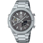 Casio Edifice Slim ECB-S10D-8AEF analog herrklocka med grå urtavla och armband i rostfritt stål