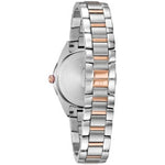 Bulova Classic 98P183 analog damklocka med vit urtavla och armband i rostfritt stål