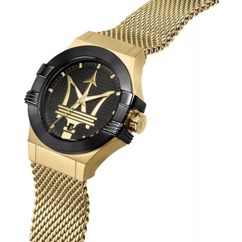 Maserati Potenza R8853108006 analog herrklocka med svart urtavla och armband i rostfritt stål
