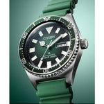 Citizen Promaster Automatic NY0121-09X analog herrklocka med grön urtavla och armband i gummi