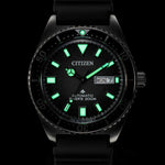 Citizen Promaster Dive NY0120-01E analog herrklocka med svart urtavla och armband i gummi