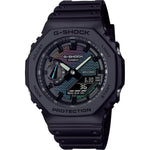 Casio G-Shock GA-2100RW-1AER digital herrklocka med rainbow urtavla och armband i resin
