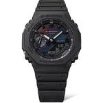 Casio G-Shock GA-2100RW-1AER digital herrklocka med rainbow urtavla och armband i resin