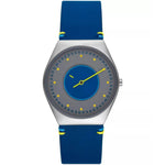 Skagen Grenen Solar Halo Ocean SKW6873 analog herrklocka med grå urtavla och armband i läder