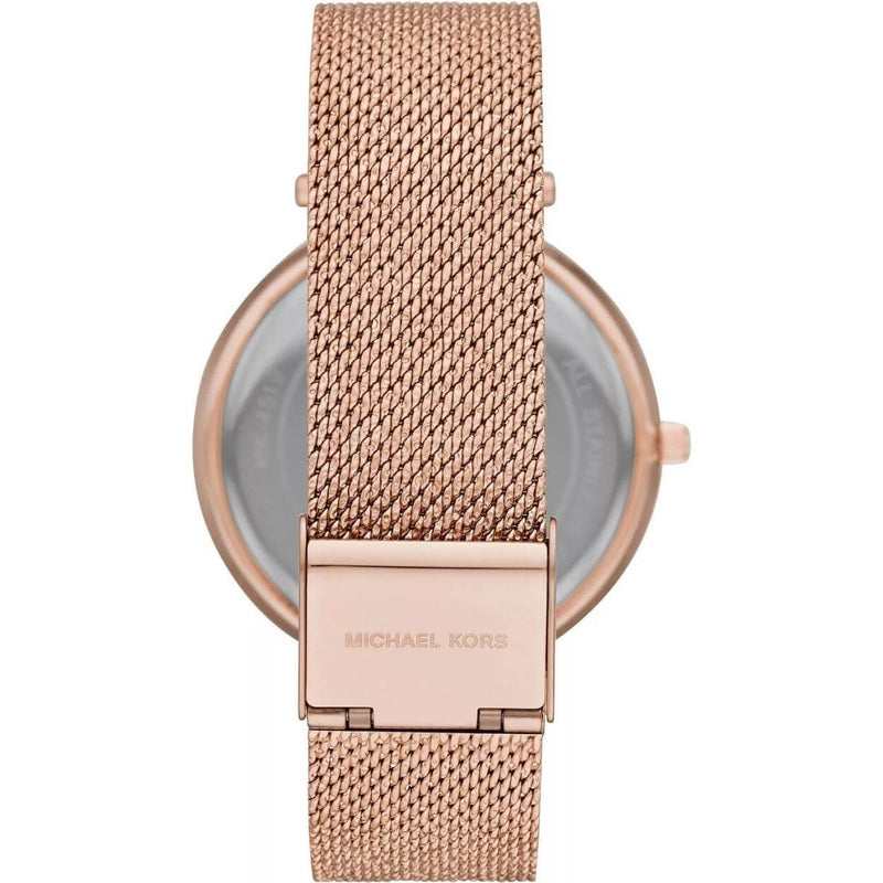 Michael Kors MK4519 analog damklocka med vit urtavla och armband i rostfritt stål