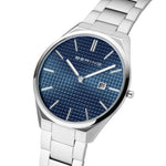 Bering Ultra Slim 17240-707 analog herrklocka med blå urtavla och armband i titan
