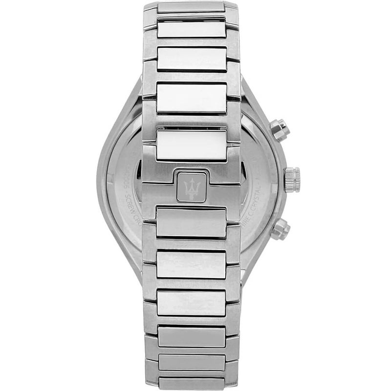Maserati Stile R8873642006 analog herrklocka med blå urtavla och armband i rostfritt stål