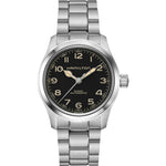 Hamilton Khaki Field Murph H70405130 analog herrklocka med svart urtavla och armband i rostfritt stål