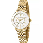 Maserati Successo R8853145502 analog damklocka med vit urtavla och armband i rostfritt stål