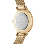 Petite Lumine Pressed Melrose DW00100529 analog damklocka med vit urtavla och armband i rostfritt stål
