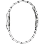 Bulova Diamond 96P219 analog damklocka med silver urtavla och armband i rostfritt stål