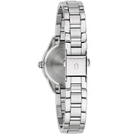 Bulova Diamond 96P219 analog damklocka med silver urtavla och armband i rostfritt stål