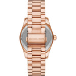 Michael Kors MK7444 analog damklocka med rosa urtavla och armband i rostfritt stål