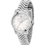 Maserati Epoca R8853118521 analog damklocka med vit urtavla och armband i rostfritt stål