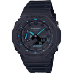 Casio G-Shock GA-2100-1A2ER analog herrklocka med svart urtavla och armband i resin
