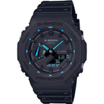 Casio G-Shock GA-2100-1A2ER analog herrklocka med svart urtavla och armband i resin