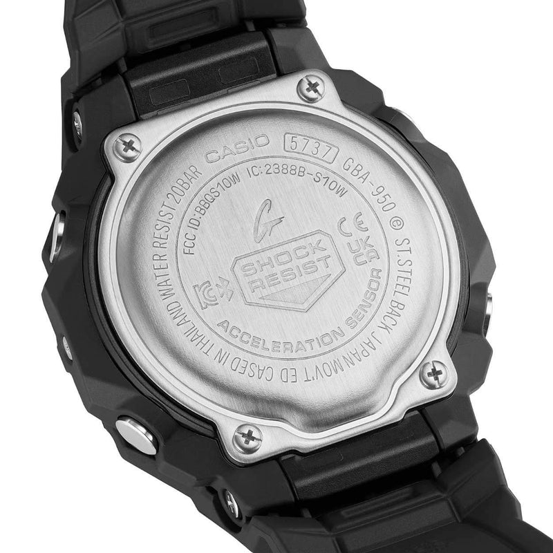 Casio G-Shock Step Tracker GBA-950-1AER analog herrklocka med svart urtavla och armband i resin