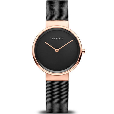 Bering Classic 14531-166 analog damklocka med svart urtavla och armband i rostfritt stål