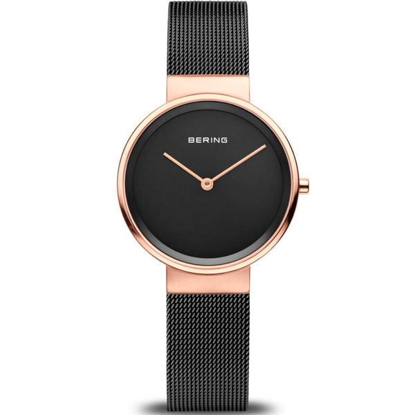 Bering Classic 14531-166 analog damklocka med svart urtavla och armband i rostfritt stål