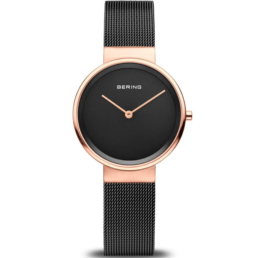 Bering Classic 14531-166 analog damklocka med svart urtavla och armband i rostfritt stål