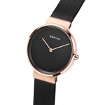 Bering Classic 14531-166 analog damklocka med svart urtavla och armband i rostfritt stål