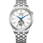 Citizen Classic NH9131-73A analog herrklocka med vit urtavla och armband i rostfritt stål
