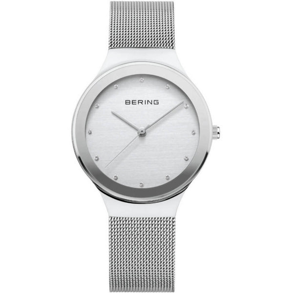 Bering Classic 12934-000 analog damklocka med silver urtavla och armband i rostfritt stål