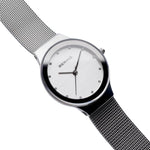 Bering Classic 12934-000 analog damklocka med silver urtavla och armband i rostfritt stål