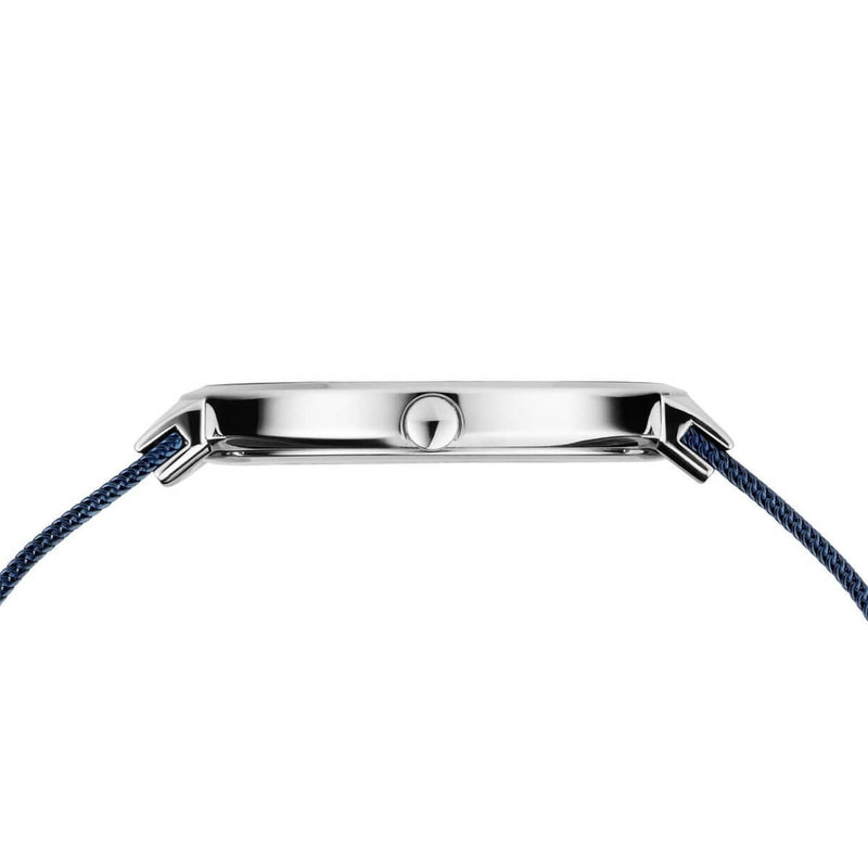 Bering Classic 14539-307 analog herrklocka med blå urtavla och armband i mesh