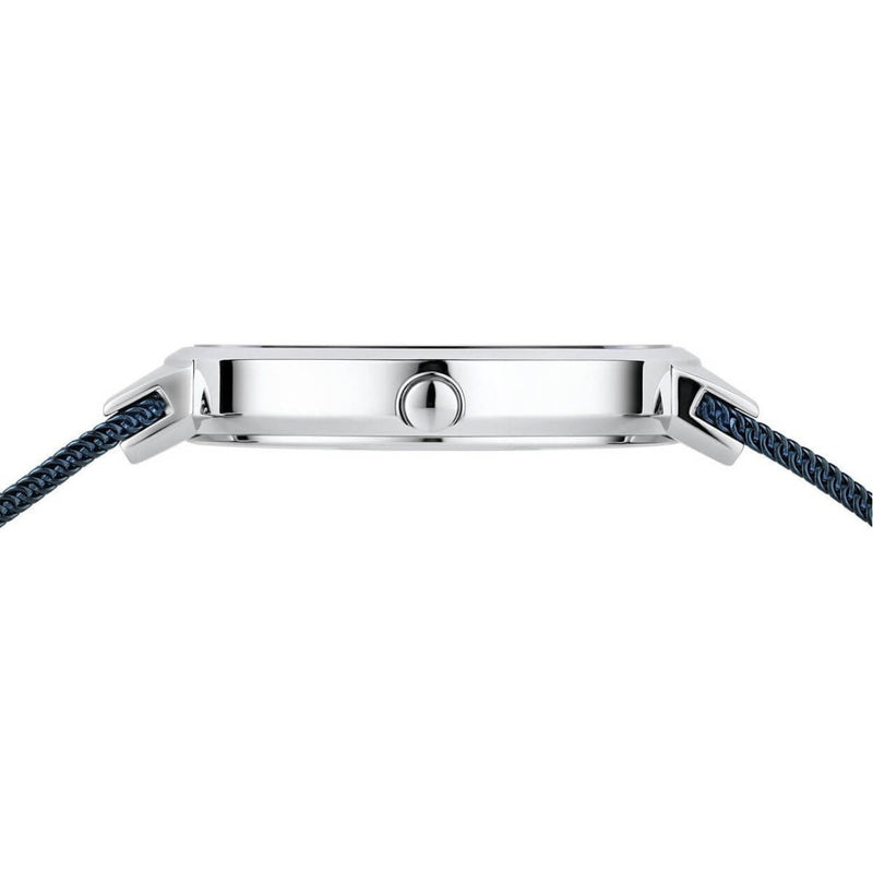 Bering Classic 14531-307 analog damklocka med blå urtavla och armband i mesh