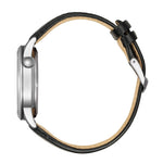 Citizen Classic NH9131-14E analog herrklocka med svart urtavla och armband i läder