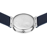Bering Ceramic 11435-387 analog damklocka med blå urtavla och armband i mesh