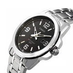 Casio Timeless MTP-1314PD-1AVEF analog herrklocka med svart urtavla och armband i rostfritt stål