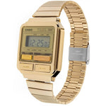 Casio Vintage A120WEG-9AEF digital unisexklocka med grå urtavla och armband i rostfritt stål
