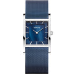 Bering Classic 10426-307-S analog damklocka med blå urtavla och armband i mesh
