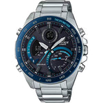 Casio Edifice ECB-900DB-1BER digital herrklocka med svart urtavla och armband i rostfritt stål