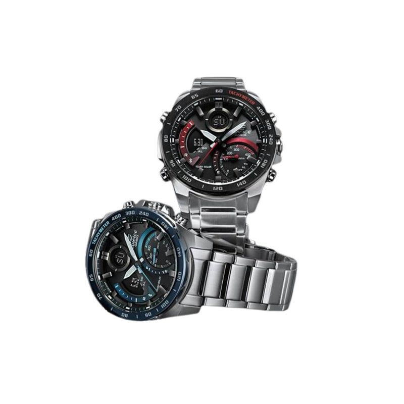 Casio Edifice ECB-900DB-1BER digital herrklocka med svart urtavla och armband i rostfritt stål