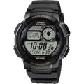 Casio Vintage AE-1000W-1AVEF analog herrklocka med grå urtavla och armband i resin