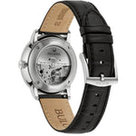 Bulova Hudson 96B441 analog herrklocka med svart urtavla och armband i läder