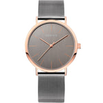Bering Classic 13436-369 analog damklocka med grå urtavla och armband i mesh