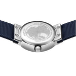 Bering Classic 10126-307 analog damklocka med blå urtavla och armband i mesh