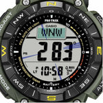 Casio Pro Trek PRG-340-3ER digital herrklocka med svart urtavla och armband i resin