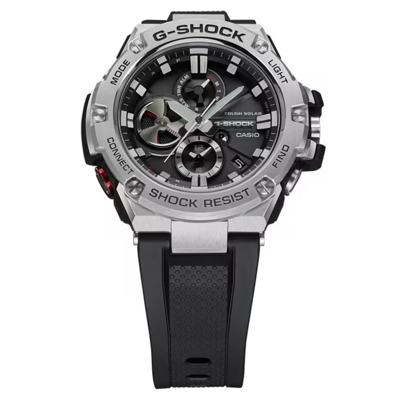 Casio G-Shock GST-B100-1AER analog herrklocka med svart urtavla och armband i resin