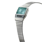 Casio Vintage AQ-800EC-2AEF analog unisexklocka med turkos urtavla och armband i rostfritt stål