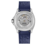 Mido Multifort TV Big Date M049.526.17.041.00 analog herrklocka med blå urtavla och armband i gummi