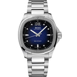 Mido Multifort TV Big Date M049.526.11.041.00 analog herrklocka med blå urtavla och armband i rostfritt stål