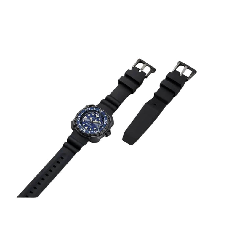Citizen Promaster BN0225-04L analog herrklocka med blå urtavla och armband i gummi